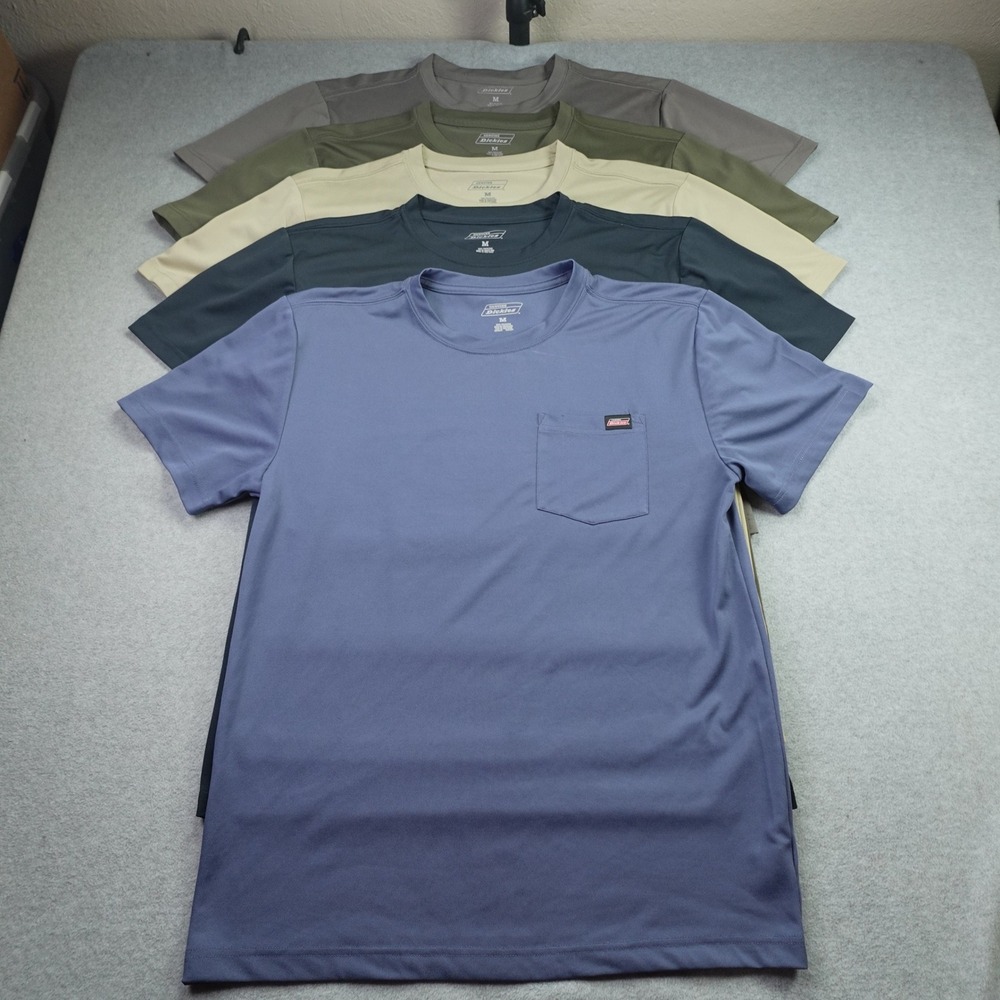 Dickies T-Shirt Mens M Multicolor Performance Pocket Workwear Lot of 5
